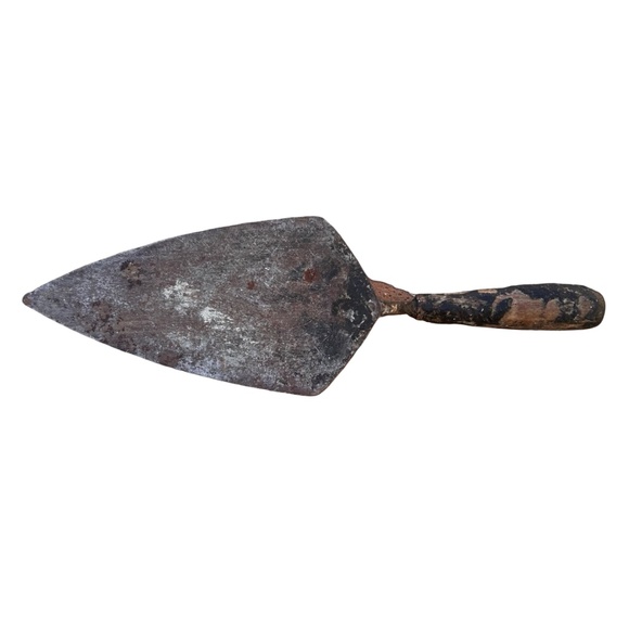 Vintage Cement Trowel Mason Brick Bricklayer 14” Tool Wooden Handle, Patena - Picture 2 of 8